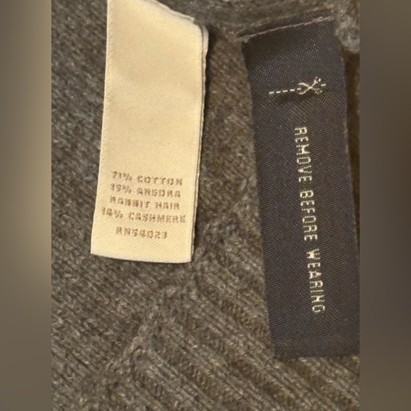 Banana Republic Luxury Blend Cashmere Angora Sweater Full Zip Gray Men’s XL - Picture 11 of 11
